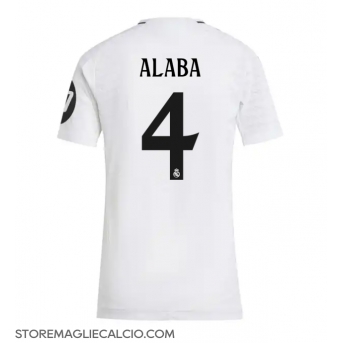 Real Madrid David Alaba #4 Maglia Gara Casa Repliche 2024-25 Donna
